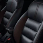 Leather Trimmed Seat With Red Stitches